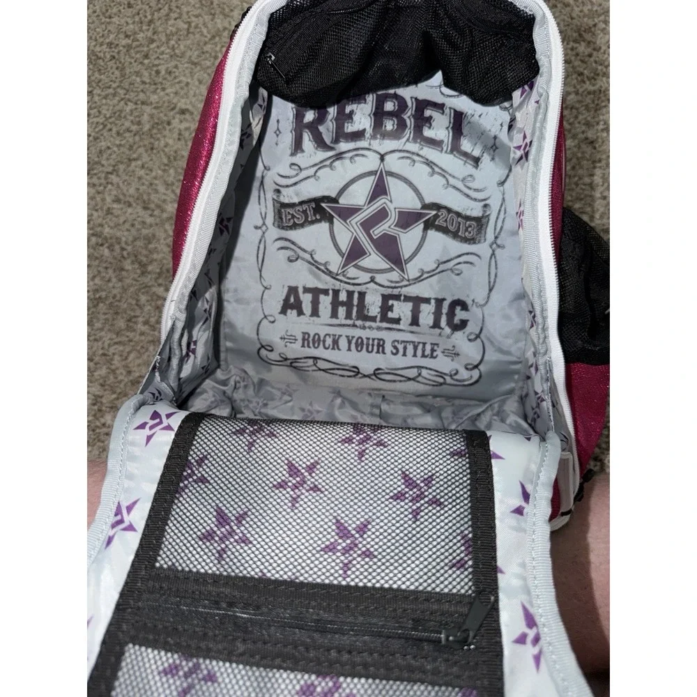 Rebel Dream Bag‎ W/ Crystal Logo Dance Cheer Expanding Athletic Backpack Pink